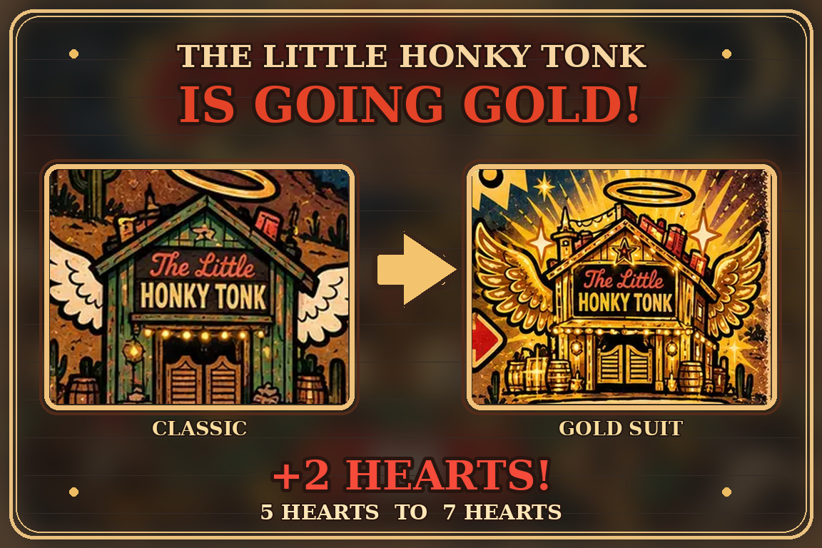 The Little Honky Tonk gets fancier with every tip, from green to a magnificent gold Nudie suit